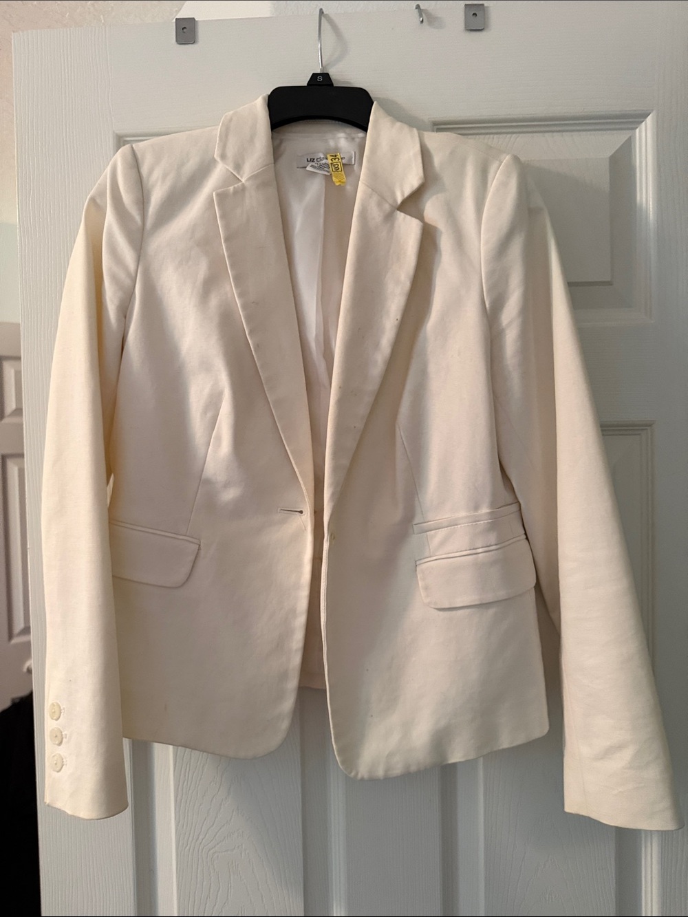 Liz Claiborne Ivory Tailored Blazer Jacket